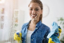 How do professional window cleaners clean windows?